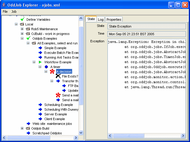 Oddjob Explorer showing state summary.